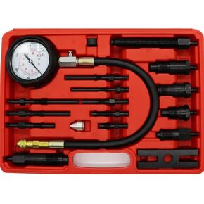 مجموعة اختبار ضغط محرك الديزل 17 قطعة من فورول، مقياس ضغط الأسطوانة، جهاز اختبار ضغط الأسطوانة، كاشف التسرب، أداة قياس السيارات in Kuwait