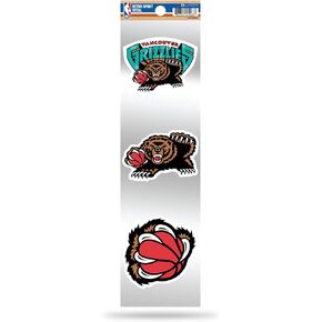 Rico Industries NBA Basketball 3-Piece Retro Spirit Decals Retro Decal Set