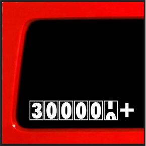 Sticker Connection | 300,000 + Miles | Diesel Life JDM Bumper Sticker Decal for Car, Truck, Window, Windshield, Laptop | 1.3"x7" (White)
