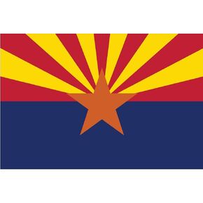JMM Industries Arizona Flag AZ Vinyl Decal Sticker The Grand Canyon State Car Window Bumper 2-Pack 5-Inches by 3-Inches Premium Quality UV-Resistant Laminate PDS309