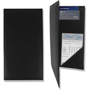 BankSuppliesâ€¯Leatherette Guest Check Presenters for Restaurants | Set of 20 |â€¯5.5W x 10H |â€¯Guest Checks | Server Booksâ€¯| Water Resistant | Credit Card & 2 Built-In Side Pockets