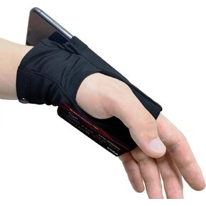 Arm Band for Phone for Running Cell Phone Holder Handfree Wrist Wallet,Wrist Pouch,Sweatband,Wristband Wallet,Mobile Holder (Black Left)