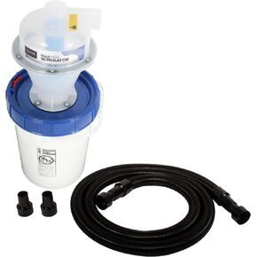 Assembled Quick Click Separator with 5 Gallon Locking Bin and 10 Ft. Commercial Dust Collection Hose
