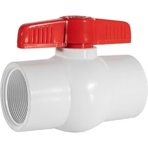 3/4 Inch PVC Ball Valve Threaded, Easy-Turn Handle, Leak-Proof, Durable for Water Control