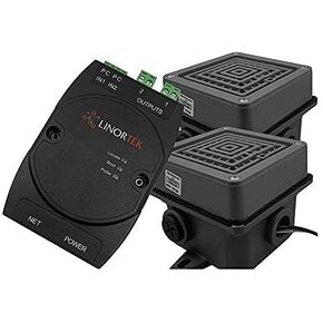 نظام طنين لكسر الشبكة Netbell-2-2Buz TCP/IP مع صفيرين عاليين للغاية مقاس 4 بوصات لإشارة تنبيه وقت استراحة الغداء في مستودعات المصانع مع برنامج جدولة قائم على الويب