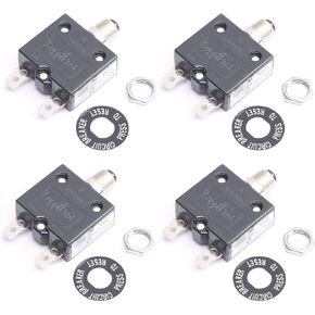 DEVMO 4PCS 125/250V AC 20 Amp Circuit Thermal Breaker Thermal Protector for Generator