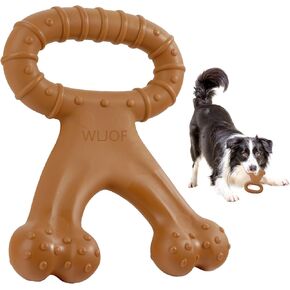 WLJOF Dog Toys, Dog Toys for Aggressive chewers,Puppy Toys,Dog Toys for Large Dogs,Dog Bones,Indestructible Dog Toy,Dog Toys to Keep Them Busy，Toy Toothbrush Interactive（Coffee, Large）
