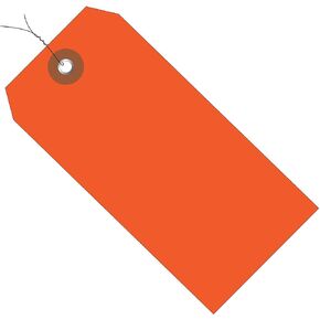 Discount Shipping USA Plastic Shipping Tags, Pre-Wired, 6 1/4" x 3 1/8", Orange, 100/Case, by Discount Shipping USA