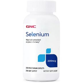 GNC Selenium 200mcg, 200 Tablets, Helps Build Antioxidant Enzymes
