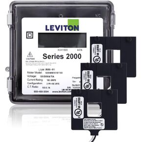 Leviton 2O480-1W Series 2000 277/480V3P4W 100A Outdoor kWh Meter Kit with 3 Split Core CTs