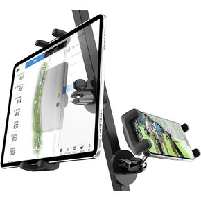 Charchendo Magnetic Tablet Phone Holder for Golf Cart Fits Club Car, ICON EV, EZGO, Yamaha, Golf Cart iPad Mount with Metal Ball Head Fits iPad Pro 12.9/Air/Mini, Galaxy Z Fold, 4.7-12.9'' Devices