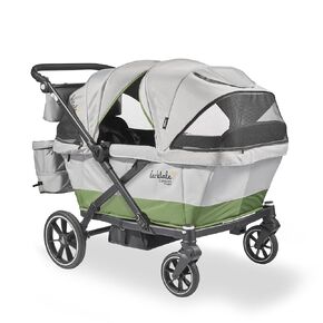 Larktale Caravan Coupe Quad, Byron Black - Compact Stroller Wagon for Kids & Babies - Seats up to Four Passengers with 215 lbs. Total Weight Capacity - Dual Sun Canopies - 2024 Version