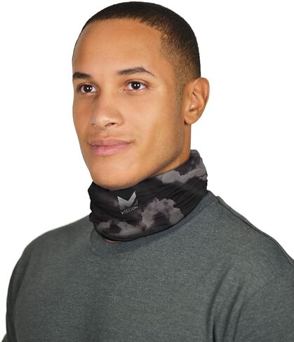 MISSION Cooling 12-in-1 Neck Gaiter, Cloud Quiet Shade - Lightweight & Durable - Cools Up to 2 Hours - UPF 50 Sun Protection - Machine Washable in Saudi Arabia