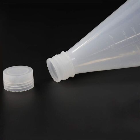 قوارير ULAB العلمية المخروطية من مادة البولي بروبيلين Erlenmeyer 2000 مل برقبة ضيقة مع مجموعات أغطية لولبية، تخرج مصبوب، UEF1004 in Kuwait