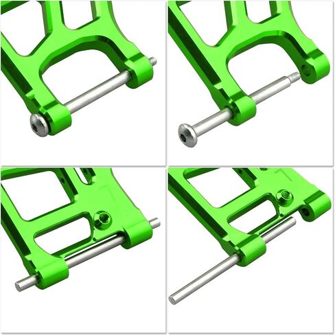 HobbyPark Anodized Aluminum Lower Arms for Arrma Kraton, Notorious, Talion, Outcast 6S Blx – High-Performance Front & Rear Upgrade Set (4-Pack) (Green) in Saudi Arabia