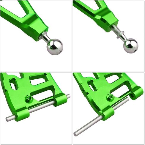 HobbyPark Anodized Aluminum Lower Arms for Arrma Kraton, Notorious, Talion, Outcast 6S Blx – High-Performance Front & Rear Upgrade Set (4-Pack) (Green) in Saudi Arabia