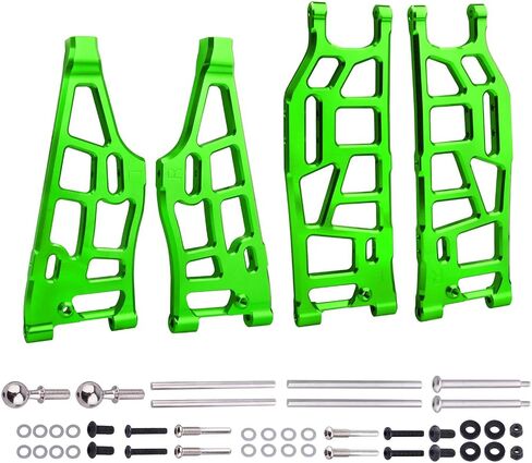 HobbyPark Anodized Aluminum Lower Arms for Arrma Kraton, Notorious, Talion, Outcast 6S Blx – High-Performance Front & Rear Upgrade Set (4-Pack) (Green) in Saudi Arabia