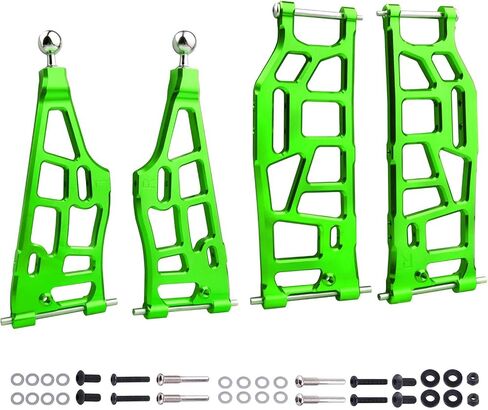 HobbyPark Anodized Aluminum Lower Arms for Arrma Kraton, Notorious, Talion, Outcast 6S Blx – High-Performance Front & Rear Upgrade Set (4-Pack) (Green) in Saudi Arabia