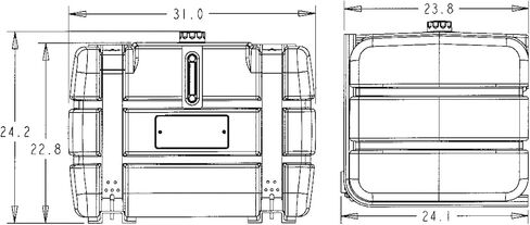 Buyers Products SMR25P Reservoir, 25 Gallon, Port in Saudi Arabia