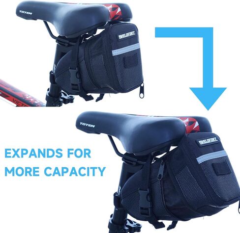 VELOFORT Bike Seat Bag Waterproof Bike Saddle Bag, Bicycle Seat Bag With Hidden Capacity, Universal Bicycle Seat Pack Bag in Saudi Arabia