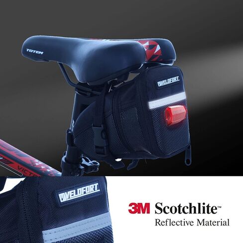 VELOFORT Bike Seat Bag Waterproof Bike Saddle Bag, Bicycle Seat Bag With Hidden Capacity, Universal Bicycle Seat Pack Bag in Saudi Arabia