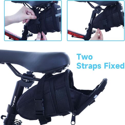 VELOFORT Bike Seat Bag Waterproof Bike Saddle Bag, Bicycle Seat Bag With Hidden Capacity, Universal Bicycle Seat Pack Bag in Saudi Arabia