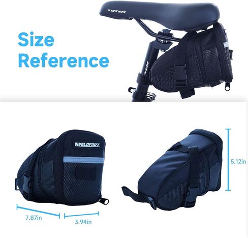 VELOFORT Bike Seat Bag Waterproof Bike Saddle Bag, Bicycle Seat Bag With Hidden Capacity, Universal Bicycle Seat Pack Bag in Saudi Arabia