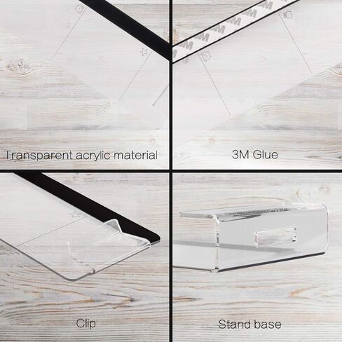 كمبيوتر لوحة مذكرة للشاشة - حامل ملاحظات لاصقة للشاشة - كابل شحن لوحة مذكرة لرسائل الهاتف - مشبك شفاف للرسائل الورقية الإبداعية متعددة الوظائف لوحات ملاحظات لاصقة للخزائن (يسار ويمين) in Kuwait