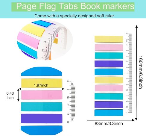 1750 قطعة من علامات التبويب اللاصقة، علامات تبويب الكتب، علامات تبويب الملاحظات اللاصقة الشفافة، علامات التبويب أعلام لاصقة من موراندي، علامات التبويب الملونة، علامات الصفحة الملونة، علامات تبويب التعليقات التوضيحية، علامات تبويب الصفحات، علامات تبويب فهر in Kuwait