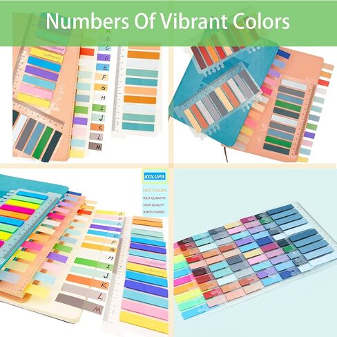 1750 قطعة من علامات التبويب اللاصقة، علامات تبويب الكتب، علامات تبويب الملاحظات اللاصقة الشفافة، علامات التبويب أعلام لاصقة من موراندي، علامات التبويب الملونة، علامات الصفحة الملونة، علامات تبويب التعليقات التوضيحية، علامات تبويب الصفحات، علامات تبويب فهر in Kuwait