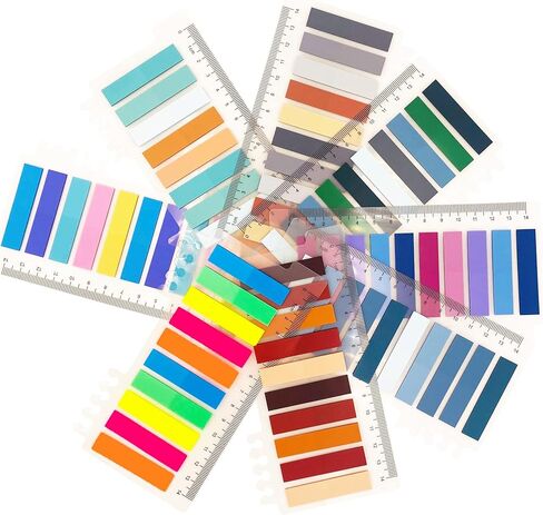 1750 قطعة من علامات التبويب اللاصقة، علامات تبويب الكتب، علامات تبويب الملاحظات اللاصقة الشفافة، علامات التبويب أعلام لاصقة من موراندي، علامات التبويب الملونة، علامات الصفحة الملونة، علامات تبويب التعليقات التوضيحية، علامات تبويب الصفحات، علامات تبويب فهر in Kuwait