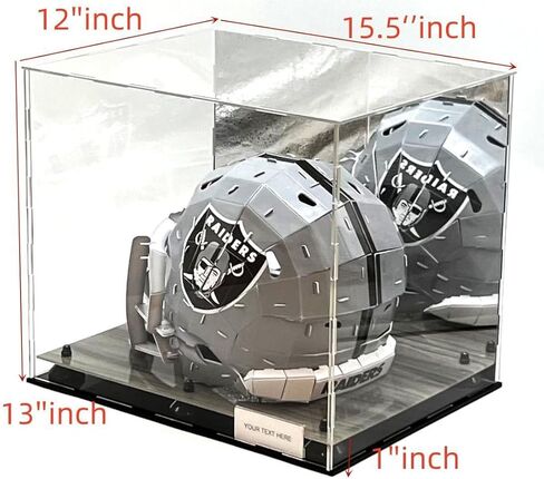 خوذة كرة القدم من الأكريليك صندوق عرض مرآة 2 مستوى عرض أحذية حماية من الأشعة فوق البنفسجية in Kuwait