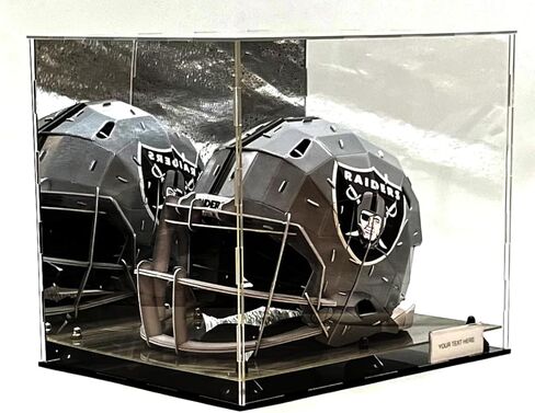 خوذة كرة القدم من الأكريليك صندوق عرض مرآة 2 مستوى عرض أحذية حماية من الأشعة فوق البنفسجية in Kuwait