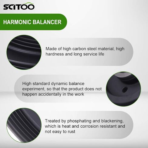 SCITOO 594-209 بكرة العمود المرفقي الموازن التوافقي يناسب 03-13 لسيارة كاديلاك إسكاليد ESV 02-13 لسيارة كاديلاك إسكاليد EXT 07-13 لسيارة شيفروليه أفالانش 02-06 لسيارة شيفروليه أفالانش 1500 in Saudi Arabia