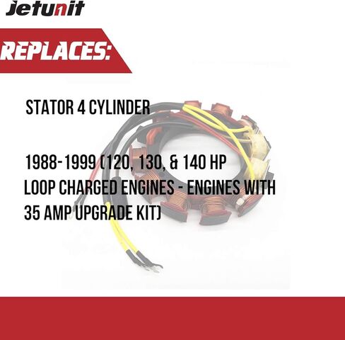 jetunit Stator for Johnson Evinrude OMC Sea Drive 173-4288 583561 584288 Outboard 120 130 140 HP 35 AMP 4/8 Cylinder 2-Stroke 2.0 L 1988-1999 in Saudi Arabia