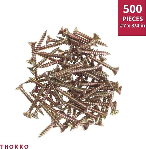 Thokko Zinc Coated Coarse Thread Countersunk Phillips Heavy Duty Wood/Self Drilling Drywall Screws with Bugle Head (#7 x 2 in., 150) in Kuwait