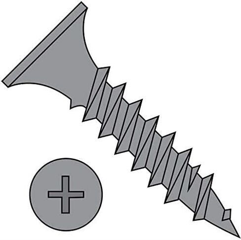 Shorpioen 100-Pack 8 x 1 1/4 Phillips Bugle Head Coarse Thread Drywall Screw Black Phosphate Particle Board BC-0820CPG in Saudi Arabia