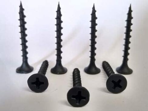 Shorpioen 100-Pack 8 x 1 1/4 Phillips Bugle Head Coarse Thread Drywall Screw Black Phosphate Particle Board BC-0820CPG in Saudi Arabia