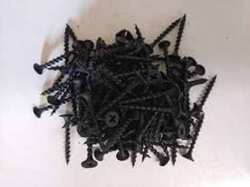 Shorpioen 100-Pack 8 x 1 1/4 Phillips Bugle Head Coarse Thread Drywall Screw Black Phosphate Particle Board BC-0820CPG in Saudi Arabia