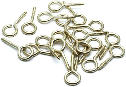 Sscon 200Pcs Screw Eyes 0.75 Inch Eye Shape Screws Eye Hooks Self-Tapping Screws Hanging Hooks Eeybolt Ring Zinc Plated in Saudi Arabia