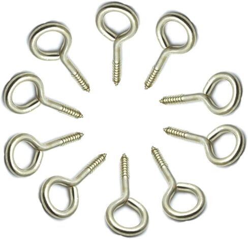 Sscon 200Pcs Screw Eyes 0.75 Inch Eye Shape Screws Eye Hooks Self-Tapping Screws Hanging Hooks Eeybolt Ring Zinc Plated in Saudi Arabia