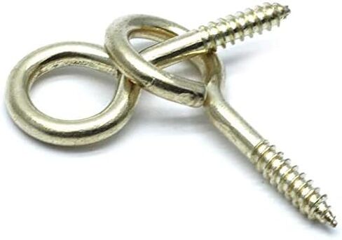 Sscon 200Pcs Screw Eyes 0.75 Inch Eye Shape Screws Eye Hooks Self-Tapping Screws Hanging Hooks Eeybolt Ring Zinc Plated in Saudi Arabia