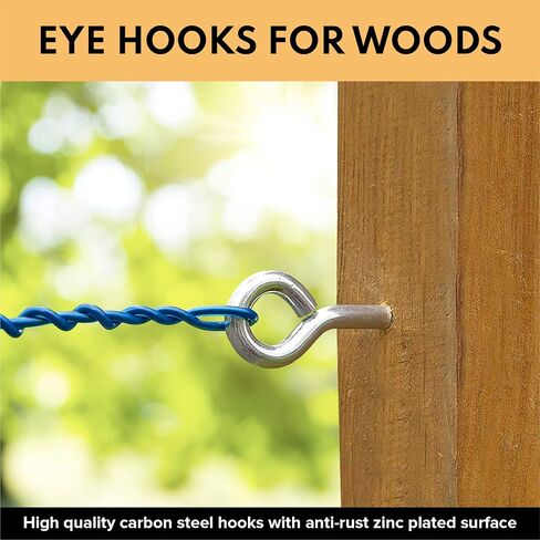 10 Pcs Eye Hooks Screw - 2.5 Inches Stainless Steel Eye Screws for Wood - Anti-Rust & Anti Corrosion Self Tapping Eye Hooks for Indoor & Outdoor use (Silver) in Saudi Arabia