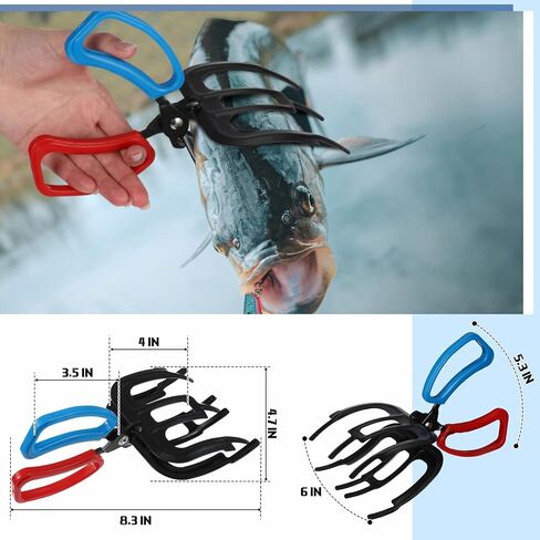 VercanMonth Fishing Tool Kit Fishing Pliers Fishing Gear Metal Fish Lip Gripper with Sheath and Lanyard Saltwater Resistant Fishing Pliers Gripper Control Clamp Claw for Fly Fishing Ice Fishing in Saudi Arabia