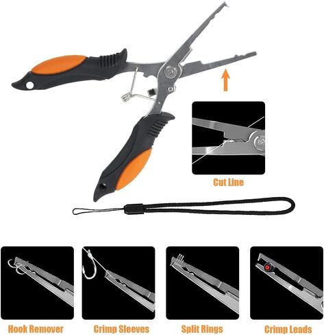 Tuenort Multifunctional Fishing Tools Set, Fishing Pliers, Fish Hook Remover, Fish Lip Gripper, Handheld Digital Fishing Scale (Not Included Battery), Fishing Gear, Fishing Gifts for Men Dad in Kuwait