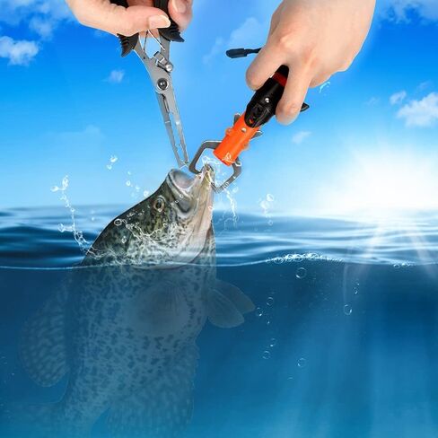 Tuenort Multifunctional Fishing Tools Set, Fishing Pliers, Fish Hook Remover, Fish Lip Gripper, Handheld Digital Fishing Scale (Not Included Battery), Fishing Gear, Fishing Gifts for Men Dad in Kuwait