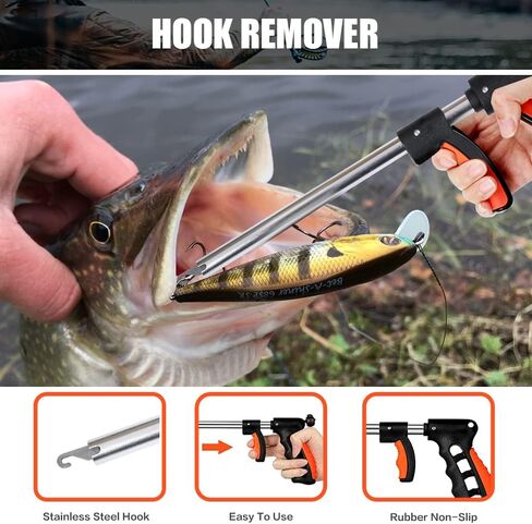 Tuenort Multifunctional Fishing Tools Set, Fishing Pliers, Fish Hook Remover, Fish Lip Gripper, Handheld Digital Fishing Scale (Not Included Battery), Fishing Gear, Fishing Gifts for Men Dad in Kuwait