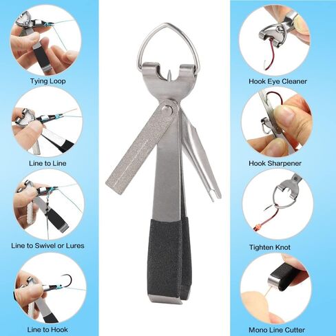 Tuenort Multifunctional Fishing Tools Set, Fishing Pliers, Fish Hook Remover, Fish Lip Gripper, Handheld Digital Fishing Scale (Not Included Battery), Fishing Gear, Fishing Gifts for Men Dad in Kuwait