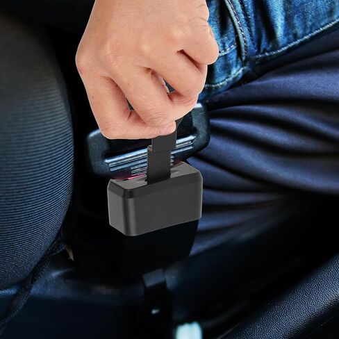 Molain 2Pcs Car Seatbelt Buckle Guard, Children Seat Belt Lock Seatbelt Buckle Cover with 2 Keychains Buckle Guard Fit Most Car (Safe Black) in Saudi Arabia