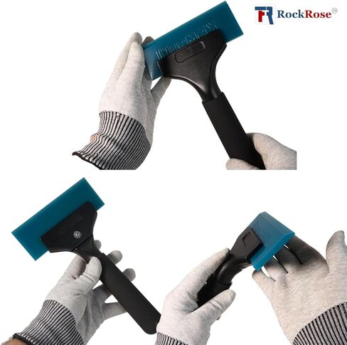 5'' Pro Squeegee Blade for Flat Glass Wipeout - Window Tint Film Installation - Rubber Flat Glass Tool for Home Glass, Mirrors, and Windows in Kuwait